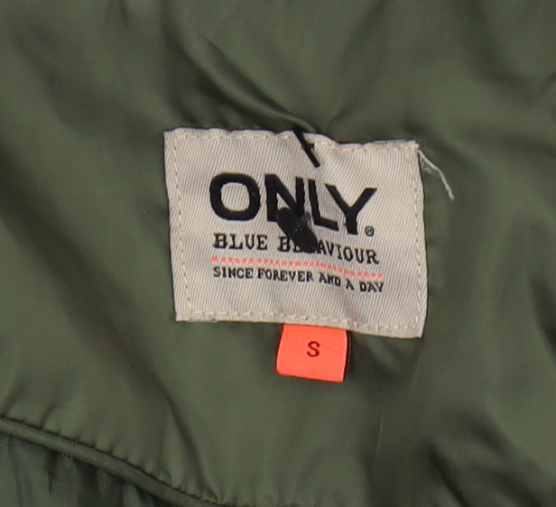 Womens UK Size S Only Green Puffer Jacket
