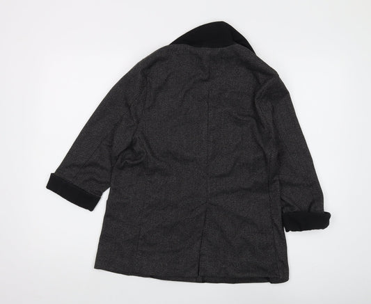 Topshop Women's Black Blazer, Size 12, Petite, Stylish Suit Jacket