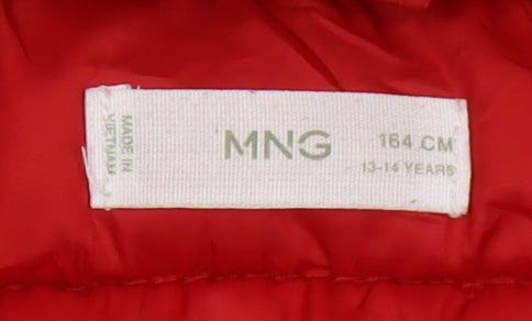MNG Boys Red Hooded Puffer Jacket 13-14 Years