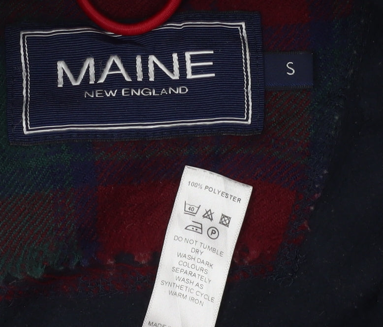 Mens UK Size S Maine New England Black 1/2 Zip Sweatshirt