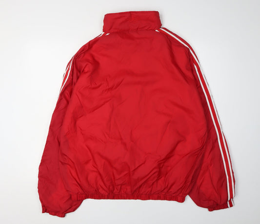 Mens UK Size L Charles River Apparel Red Windbreaker Coat
