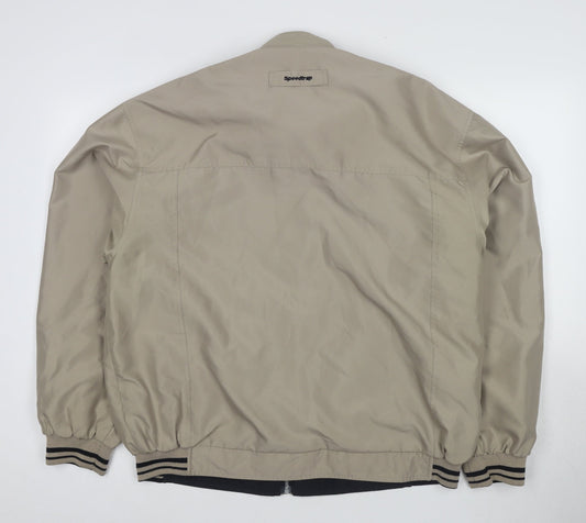 Mens UK Size M Speedtrap Beige Bomber Jacket