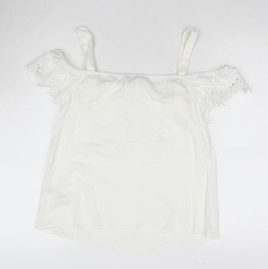 Womens UK Size 10 Oasis White Camisole Blouse