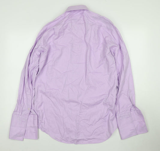 Mens UK Collar Size 15.5 Paul Costelloe Smart Purple Dress Shirt