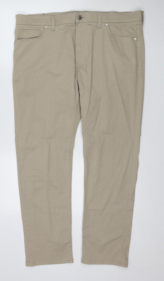 Additional front view of Autograph Men's Beige Slim Chino Trousers 40 Waist