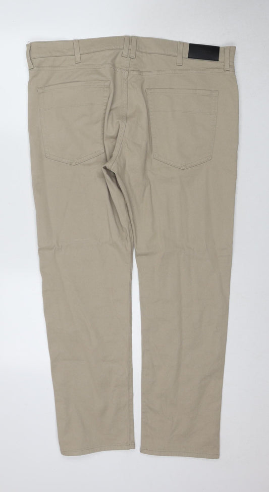 Autograph Men's Beige Slim Chino Trousers 40 Waist