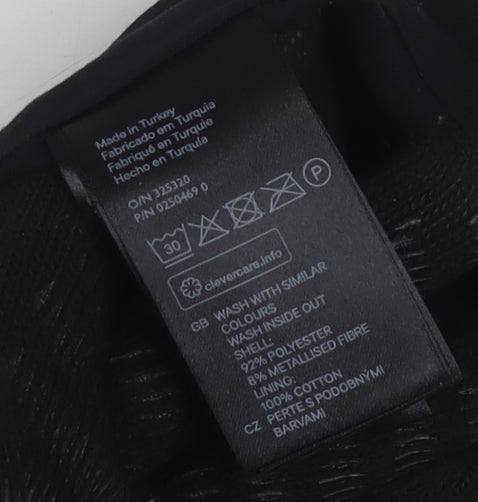 H&M Women's Black A-Line Skirt Check Size 6