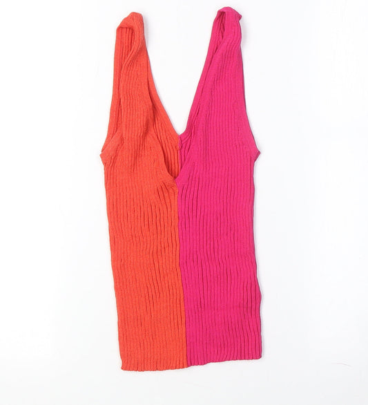 MNG Women's Multicoloured Sleeveless Tank Top