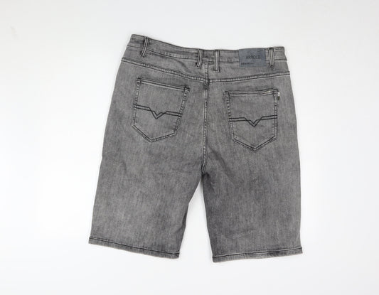Arnold Jeans Men's Grey Chino Shorts, L, Casual Style
