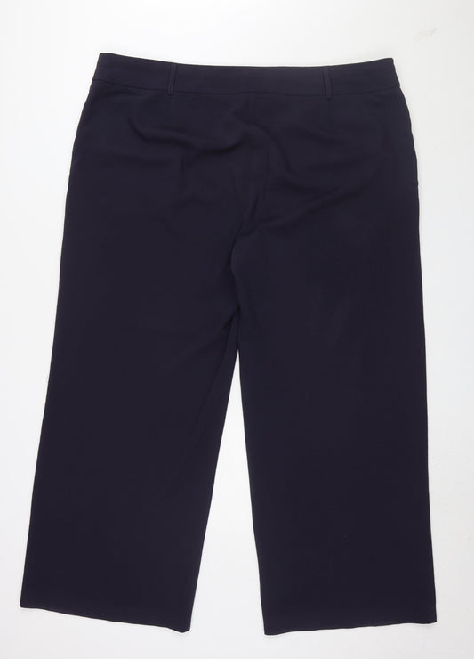 Womens UK Size 14 Marks and Spencer Regular Fit Black Trousers