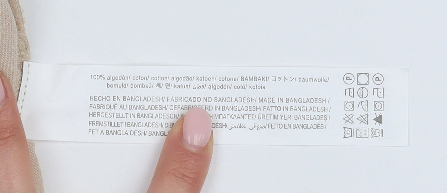 Bershka Women's Beige Straight Jeans Size 10 Vintage