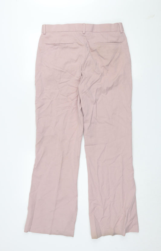 ASOS DESIGN Women's Pink Flared Trousers Size M