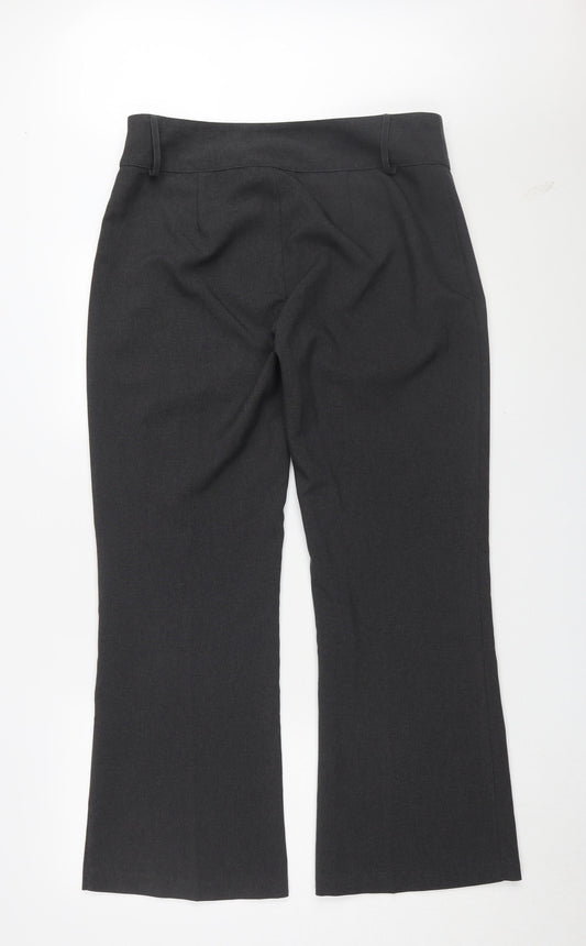 Womens UK Size 14 AMARANTO Classic Fit Dress Pants Black Trousers