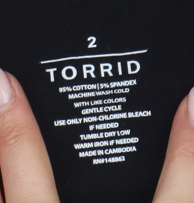 Torrid Women's Black Size 2 Shorts for Casual Wear