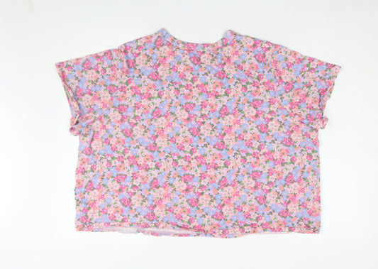 Womens UK Size 2XL Old Navy Multicoloured Basic T-Shirt