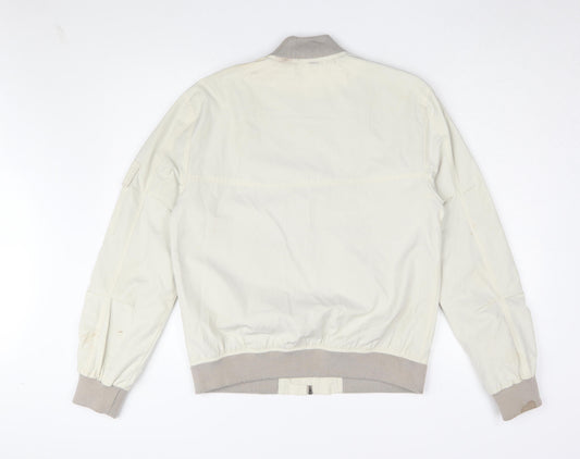 Mens UK Size XS New Look Ivory Bomber Jacket