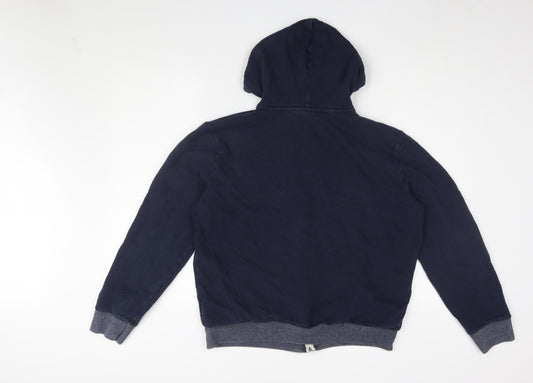 Topman Men's Blue Full Zip Hoodie L Regular