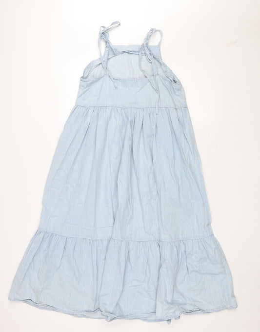 ASOS Women's Blue Chambray Slip Dress Size 8