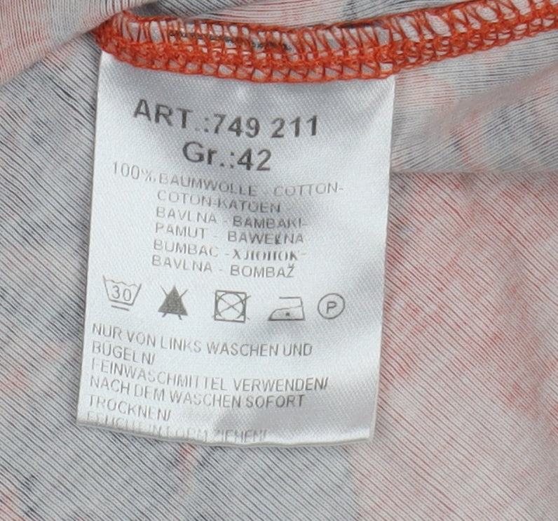 Womens UK Size 14 Via Appia Orange T-Shirt