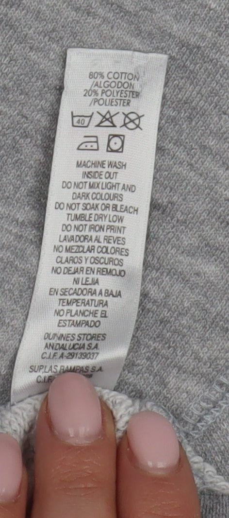 Mens UK Size M Dunnes Stores Grey Pullover Hoodie