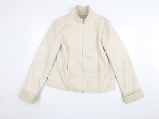 Womens UK Size 14 NEXT Beige Basic Jacket