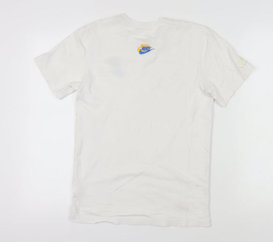 Nike Men's White Logo XS Cotton T-Shirt