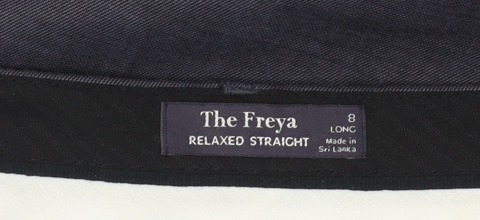 Womens UK Size 8 Marks and Spencer Relaxed Fit Straight Grey Trousers