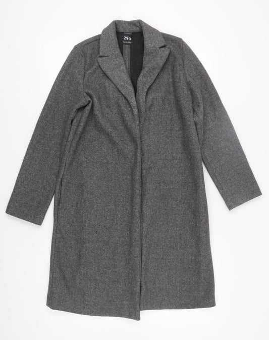 Womens UK Size S Zara Grey Overcoat