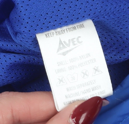 Avec Men's Blue Windbreaker Jacket in Size S, Casual Sportswear