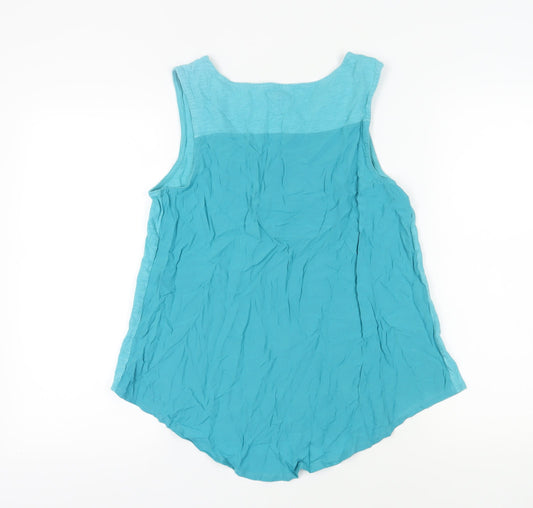 Womens UK Size M Gap Blue Basic Tank