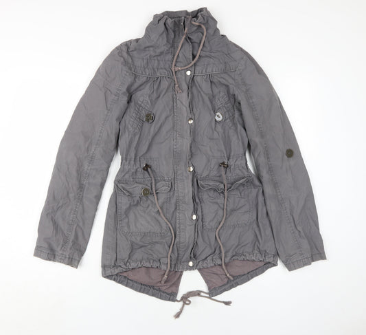 Womens UK Size 8 Dorothy Perkins Grey Parka Coat