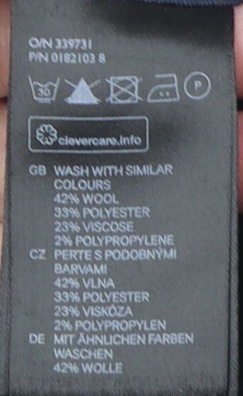 H&M Men's Black Regular Fit Wool Blend Dress Pants