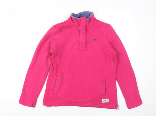 Additional front view of Crew Clothing Women's Pink Pullover Sweatshirt, size 8