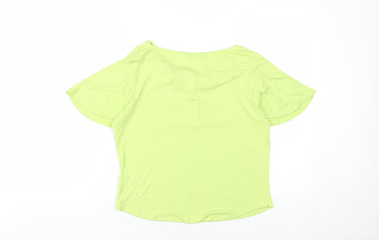 Precis Petite Women's Green Cowl Neck Top M