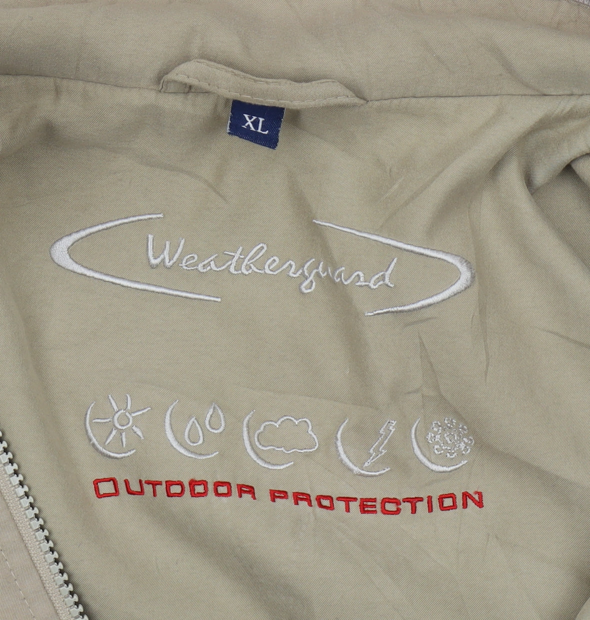 Mens UK Size XL Weatherguard Beige Windbreaker Coat