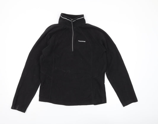 Additional front view of Craghoppers unisex black pullover sweatshirt, size 10