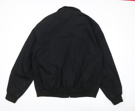 Mens UK Size XL Teddy Smith Black Bomber Jacket