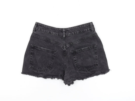 Topshop Women’s Black Cut-Off Denim Shorts Size 25