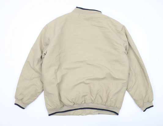 Mens UK Size L Cheems Beige Bomber Jacket