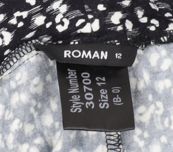 Roman Originals Women's Black Tapered Trousers Size 12