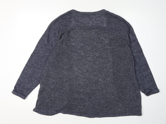Womens UK Size 12 Pull&Bear Blue Cardigan Jumper