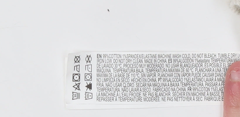 Forever 21 Women's White Corduroy Skirt, L, Zip Detail