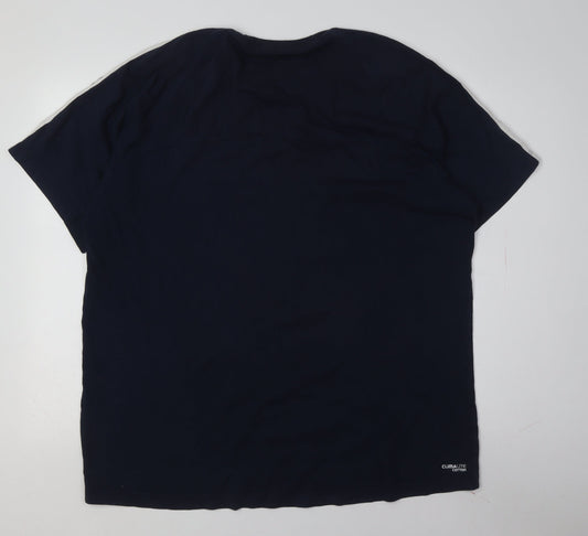 Adidas Men's Blue Short Sleeve Crew Neck T-Shirt