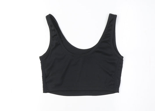 Adidas Women's Black Cropped Tank Top Size 12