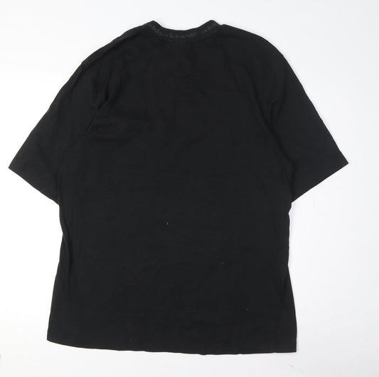 Adidas Men's Black Cotton Polo Shirt, Size M, Classic Style