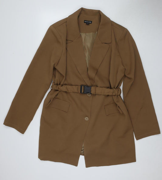 Womens UK Size 16 PRETTYLITTLETHING Brown Trench Coat