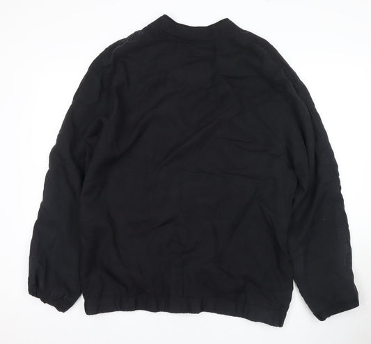 Mens UK Size 4 River Island Black Bomber Jacket