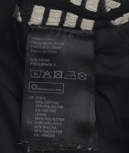 H&M Women's Geometric Pencil Skirt, Size 10, Multicoloured