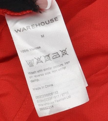 Warehouse Women Red Camisole, Sleeveless Tank, M, Casual