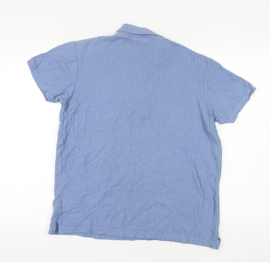 Cotton Traders Mens Blue Polo Shirt M